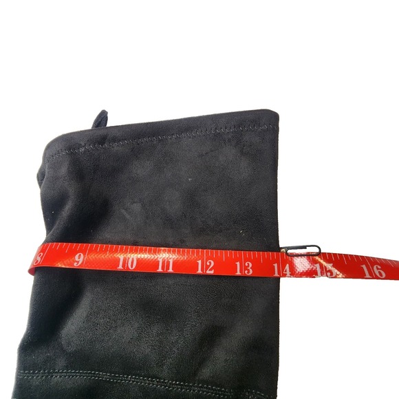 Marc Fisher Point toe Block Heel Tall Vany Suede Boots Black 6.5 - Picture 7 of 14